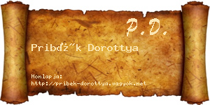 Pribék Dorottya névjegykártya