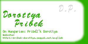 dorottya pribek business card